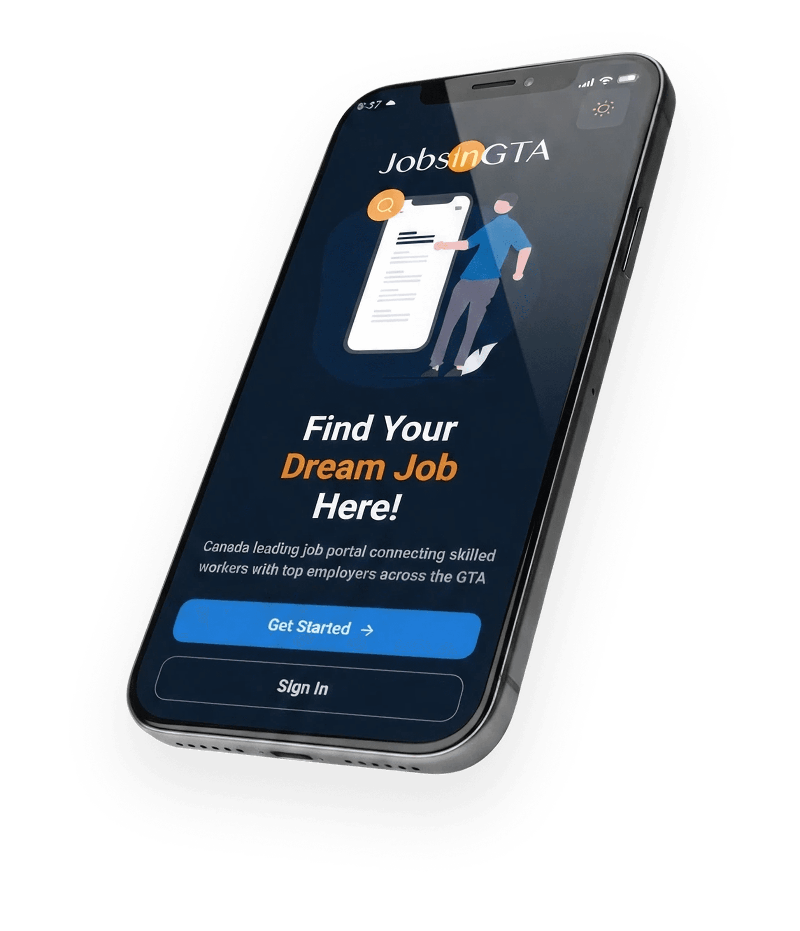 JobsInGTA mobile app preview